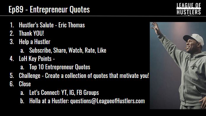 LoH Entrepreneur Quotes Episode Overview