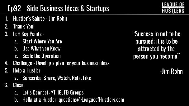 Side Business Ideas & Startups Slide 